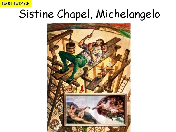 1508 -1512 CE Sistine Chapel, Michelangelo 
