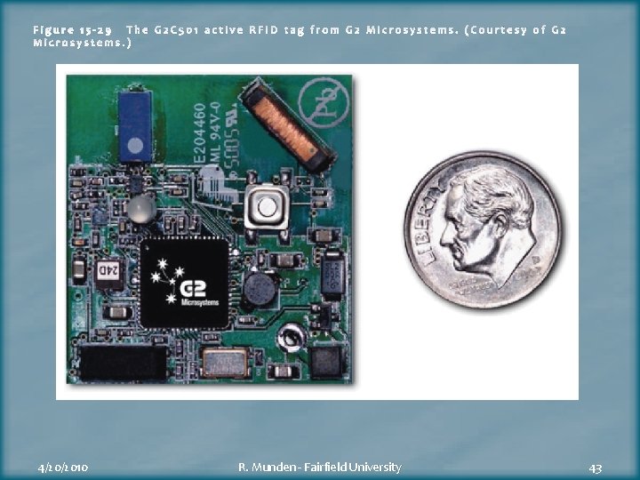 Figure 15 -29 The G 2 C 501 active RFID tag from G 2