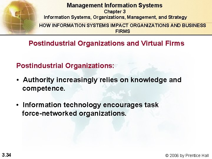 Management Information Systems Chapter 3 Information Systems, Organizations, Management, and Strategy HOW INFORMATION SYSTEMS