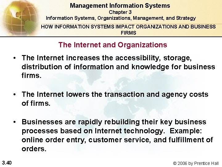 Management Information Systems Chapter 3 Information Systems, Organizations, Management, and Strategy HOW INFORMATION SYSTEMS
