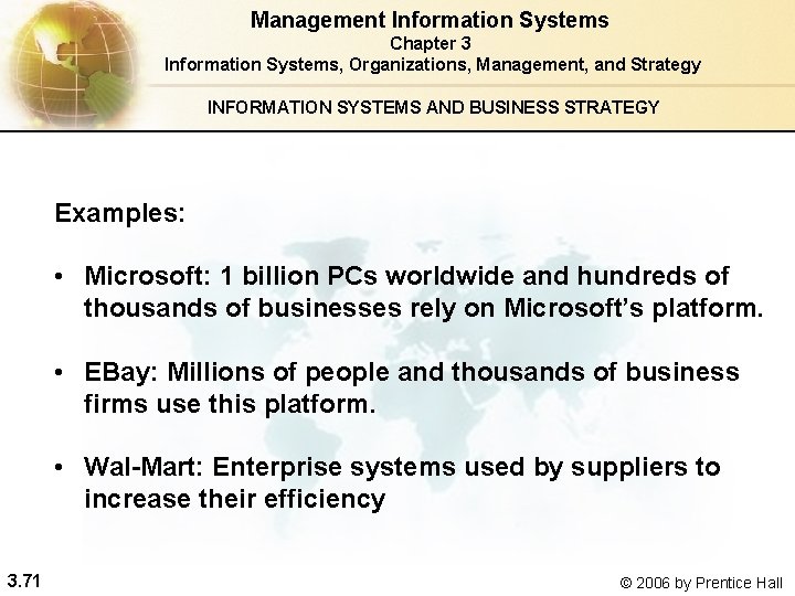 Management Information Systems Chapter 3 Information Systems, Organizations, Management, and Strategy INFORMATION SYSTEMS AND