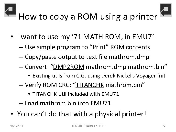 How to copy a ROM using a printer • I want to use my