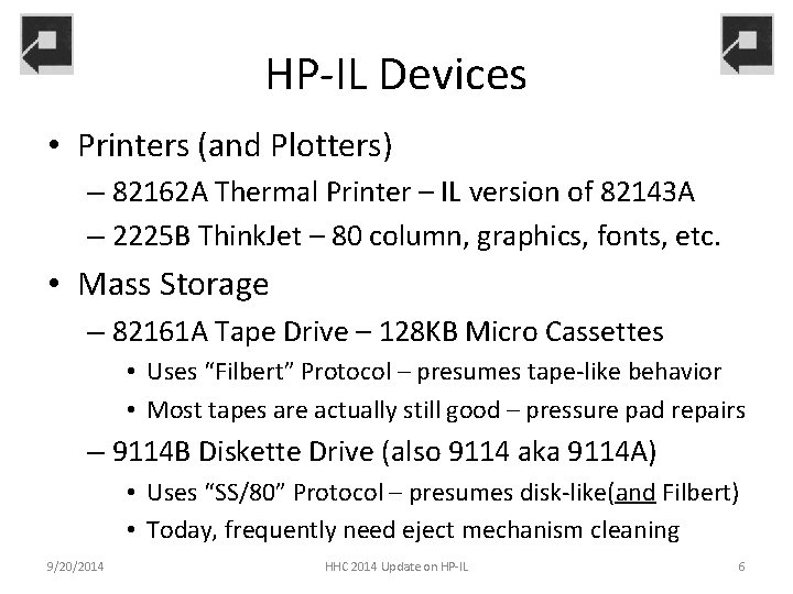 HP-IL Devices • Printers (and Plotters) – 82162 A Thermal Printer – IL version