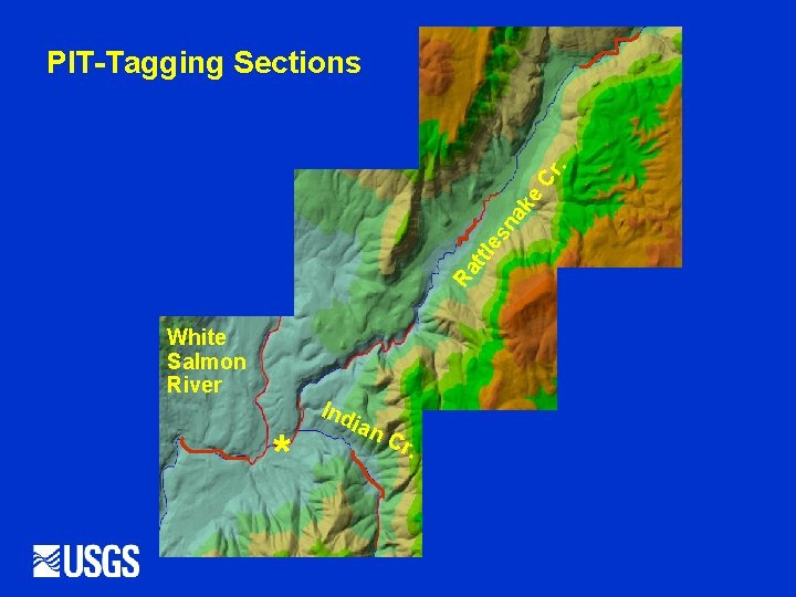 Ra ttl es na ke Cr . PIT-Tagging Sections White Salmon River * Ind