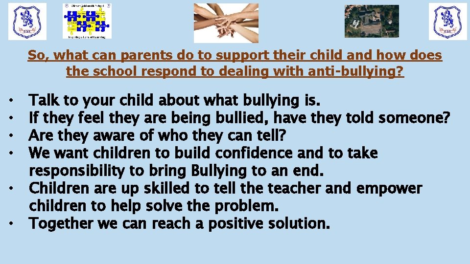 So, what can parents do to support their child and how does the school So, what can parents do to support their child and how does the school