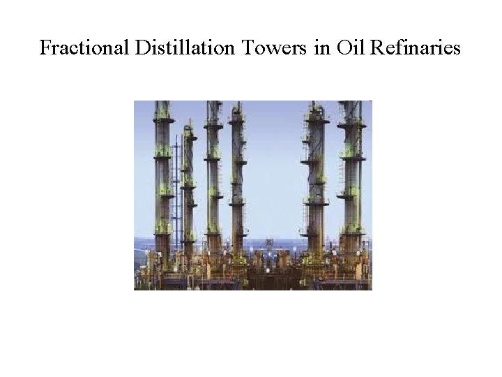 Fractional Distillation Towers in Oil Refinaries 