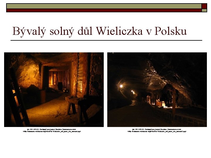 Bývalý solný důl Wieliczka v Polsku [cit. 2011 -09 -07]. Dostupný pod licencí Creative