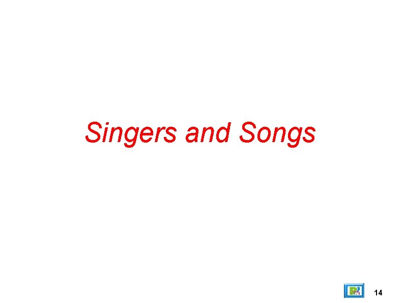 Singers and Songs 14 