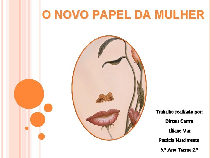 O NOVO PAPEL DA MULHER Trabalho realizado por: Dirceu Castro Liliane Vaz Patrícia Nascimento