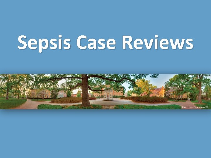 Sepsis Case Reviews 