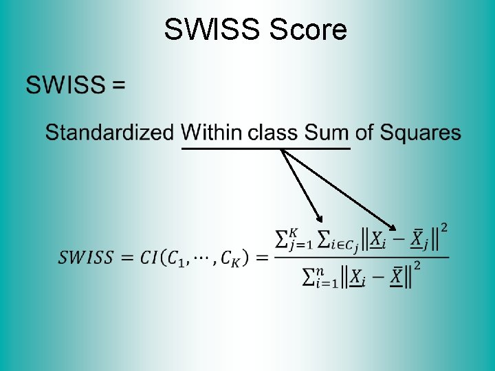 SWISS Score • 