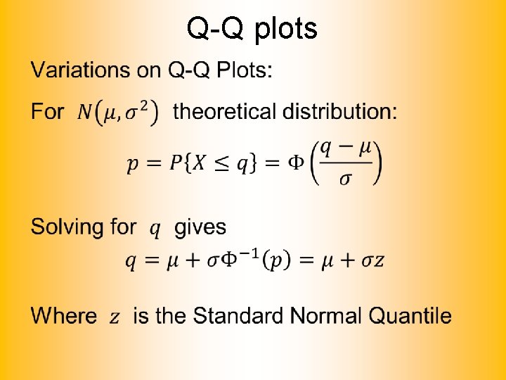 Q-Q plots • 