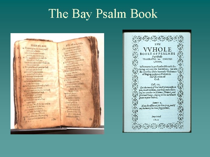 The Bay Psalm Book 