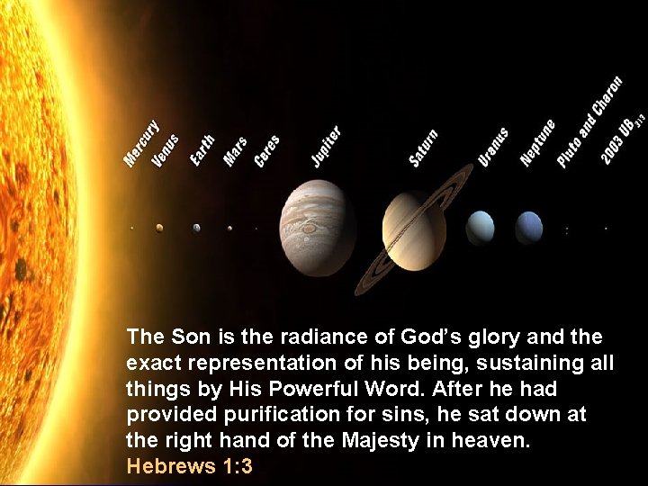 The Son is the radiance of God’s glory and the exact representation of his