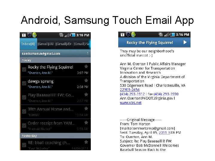 Android, Samsung Touch Email App Android, Samsung Touch Email App