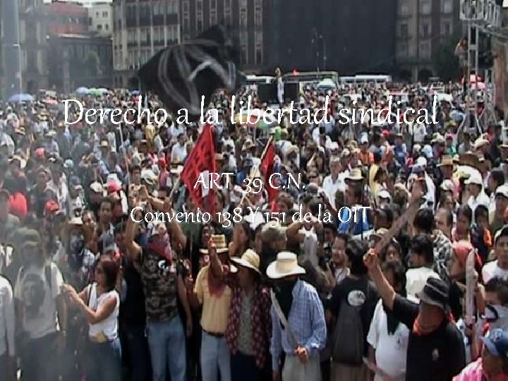 Derecho a la libertad sindical ART. 39 C. N. Convenio 138 Y 151 de