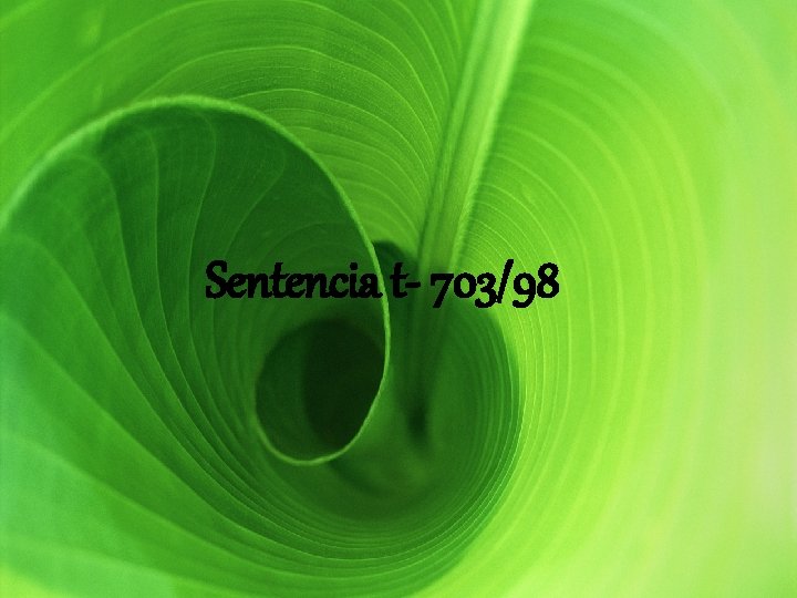 Sentencia t- 703/98 