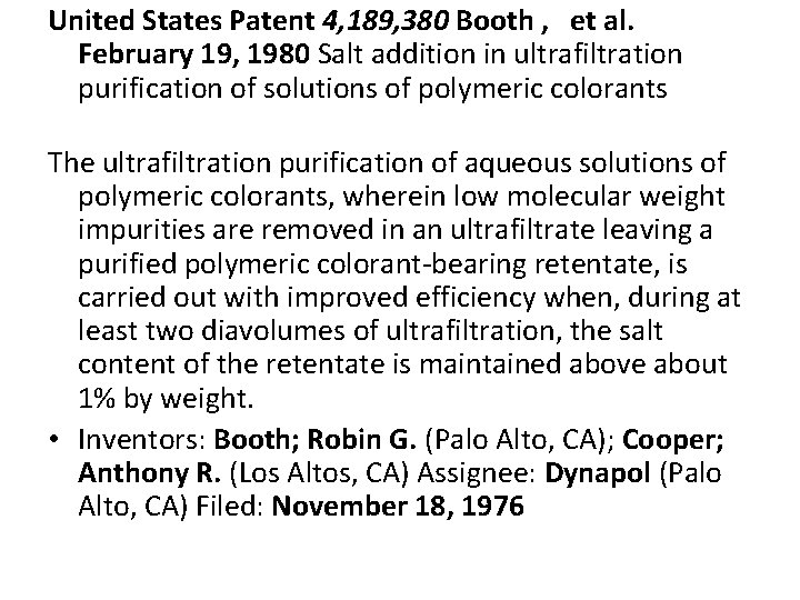 United States Patent 4, 189, 380 Booth , et al. February 19, 1980 Salt
