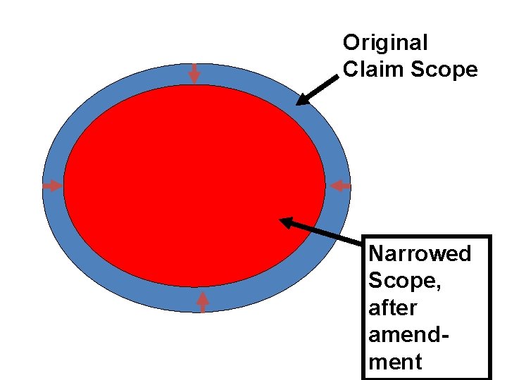 Original Claim Scope Narrowed Scope, after amendment 