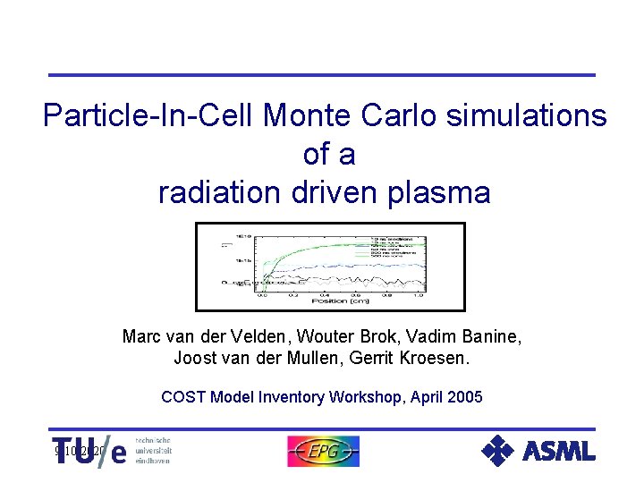 Particle-In-Cell Monte Carlo simulations of a radiation driven plasma Marc van der Velden, Wouter