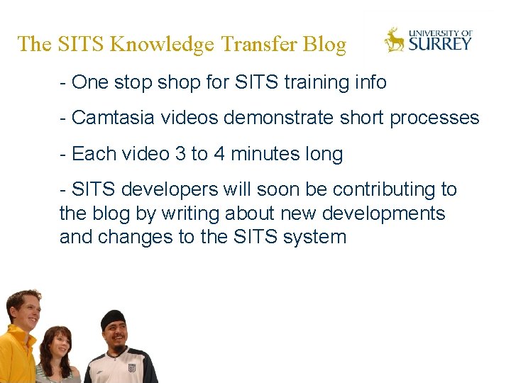 The SITS Knowledge Transfer Blog - One stop shop for SITS training info -