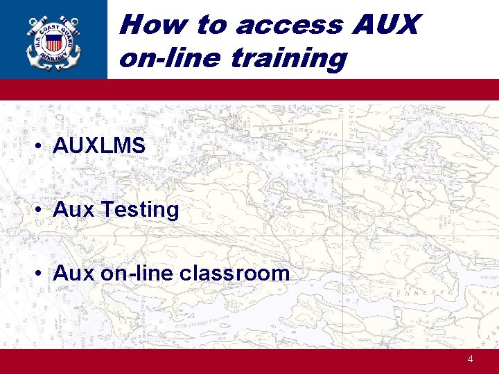How to access AUX on-line training • AUXLMS • Aux Testing • Aux on-line