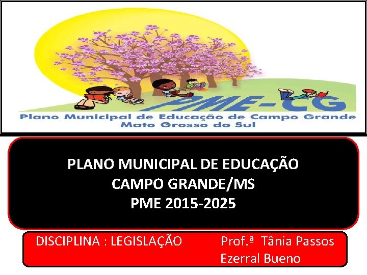  • • PLANO MUNICIPAL DE EDUCAÇÃO CAMPO GRANDE/MS PME 2015 -2025 DISCIPLINA :