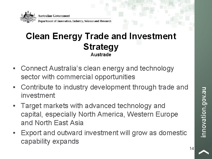 Australian Government Policy Drivers for Renewable Development