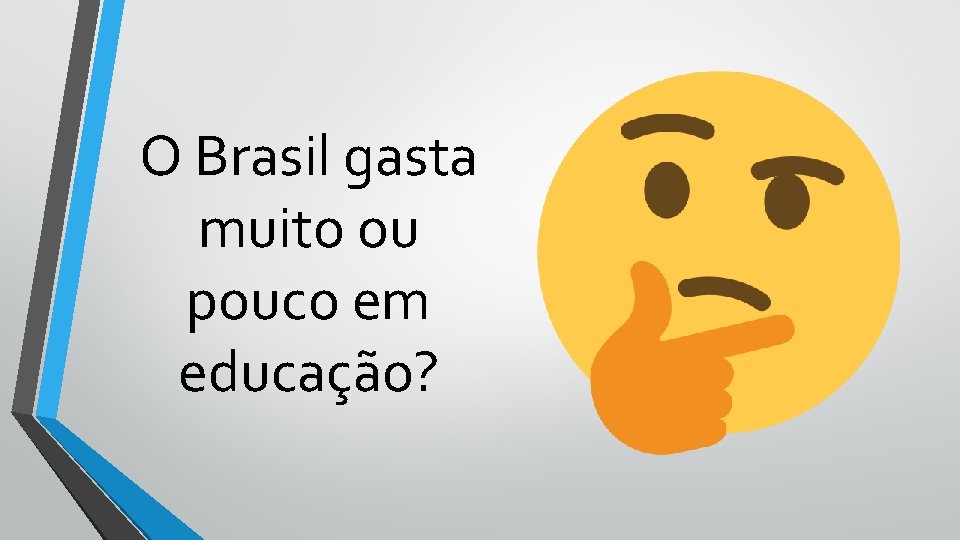 O Brasil gasta muito ou pouco em educação? 