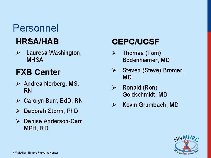 Welcome to the HRSA Project Officer Webinar on