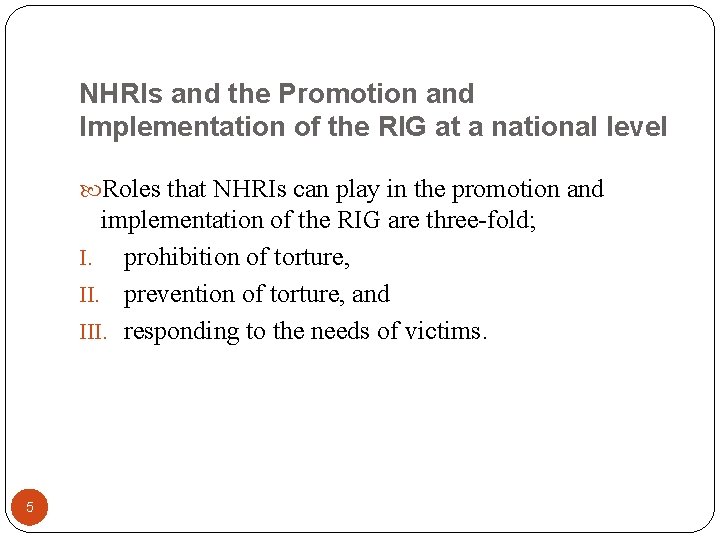The Role of National Human Rights Institutions in