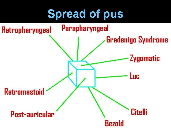 Spread of pus 