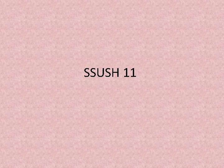 SSUSH 11 