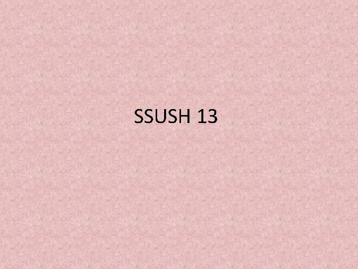 SSUSH 13 