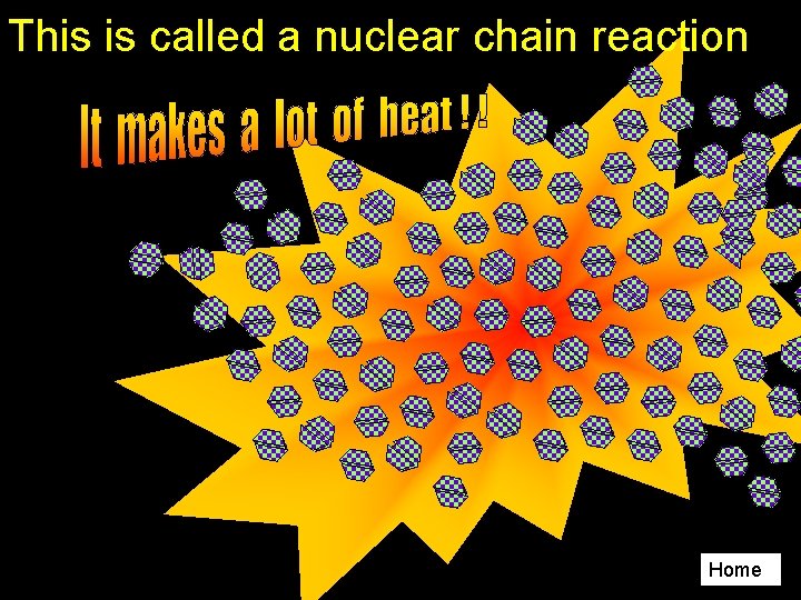 This is called a nuclear chain reaction Home 