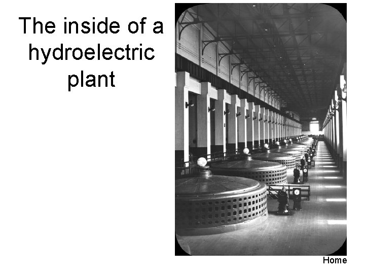 The inside of a hydroelectric plant Home 