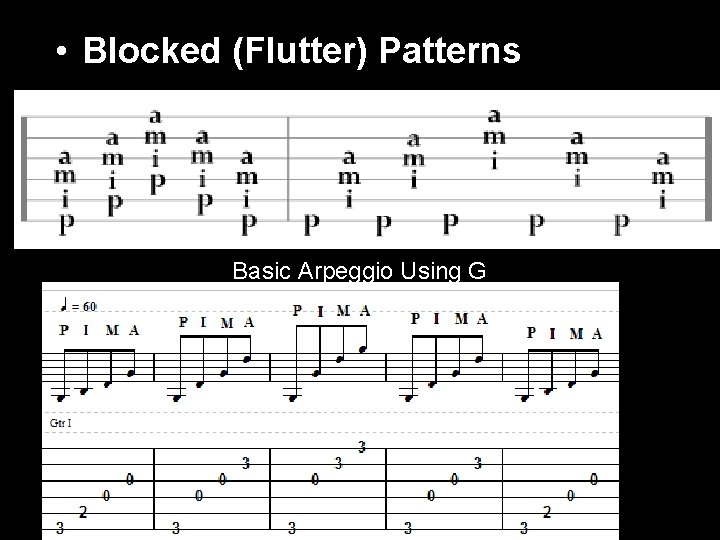  • Blocked (Flutter) Patterns • Basic Arpeggio Using G 