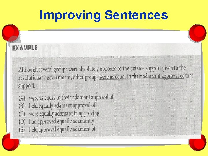 Improving Sentences 