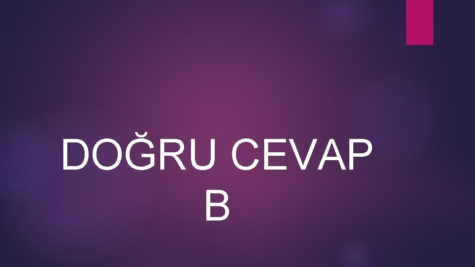 DOĞRU CEVAP B 