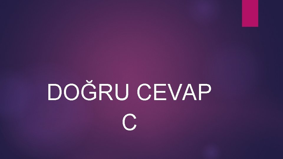 DOĞRU CEVAP C 