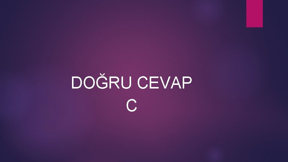 DOĞRU CEVAP C 