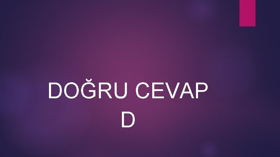 DOĞRU CEVAP D 