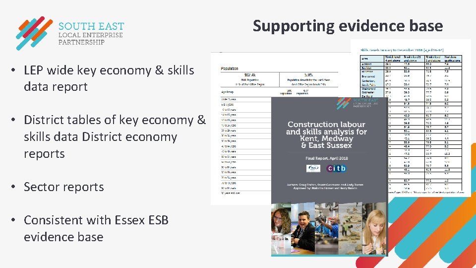 Supporting evidence base • LEP wide key economy & skills data report • District Supporting evidence base • LEP wide key economy & skills data report • District