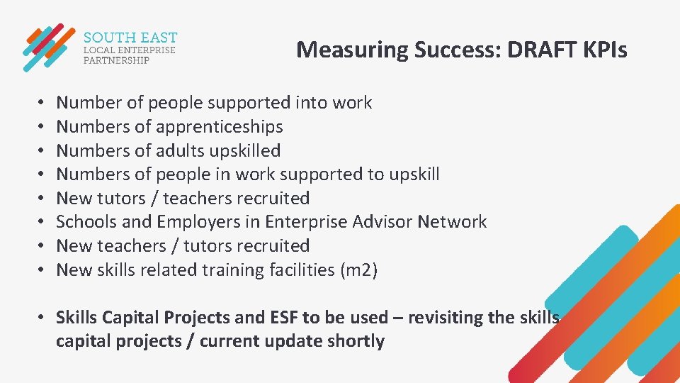 Measuring Success: DRAFT KPIs • • Number of people supported into work Numbers of Measuring Success: DRAFT KPIs • • Number of people supported into work Numbers of