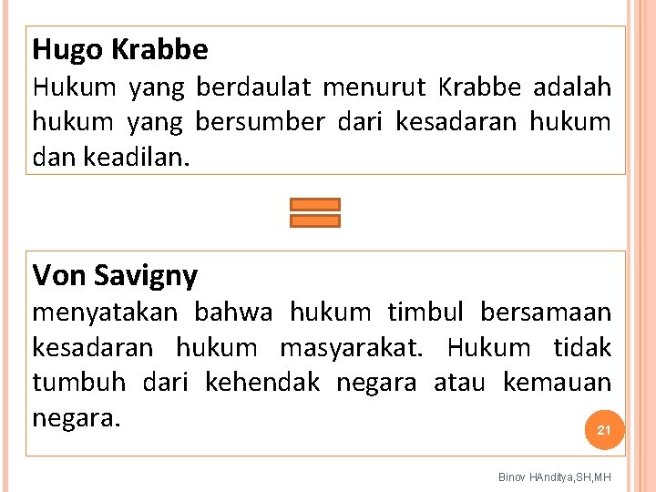 Hugo Krabbe Hukum yang berdaulat menurut Krabbe adalah hukum yang bersumber dari kesadaran hukum