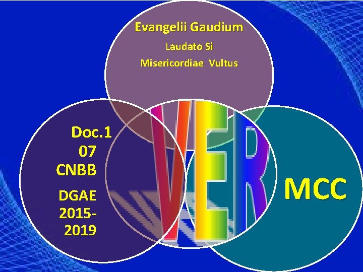 Evangelii Gaudium Laudato Si Misericordiae Vultus Doc. 1 07 CNBB DGAE 20152019 MCC 