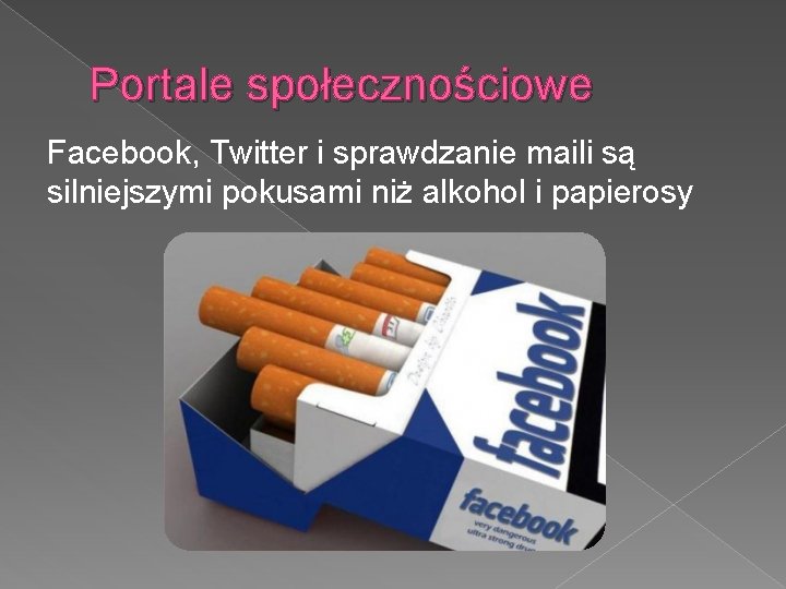 Portale społecznościowe Facebook, Twitter i sprawdzanie maili są silniejszymi pokusami niż alkohol i papierosy