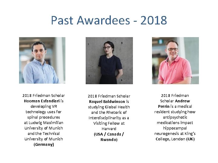 Past Awardees - 2018 Friedman Scholar Hooman Esfandiari is developing VR technology uses for
