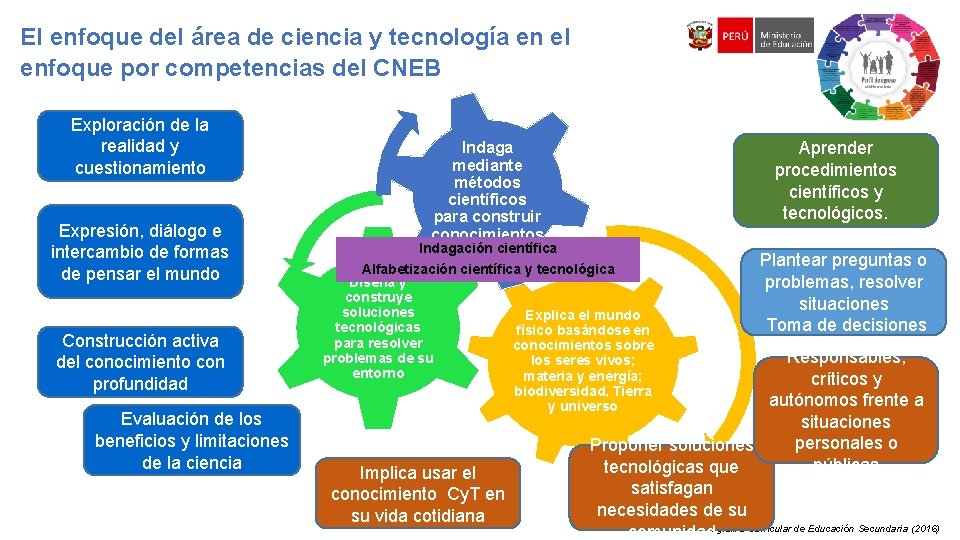 El enfoque del área de ciencia y tecnología en el enfoque por competencias del