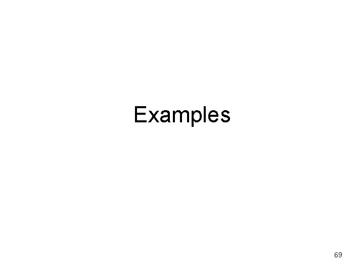 Examples 69 